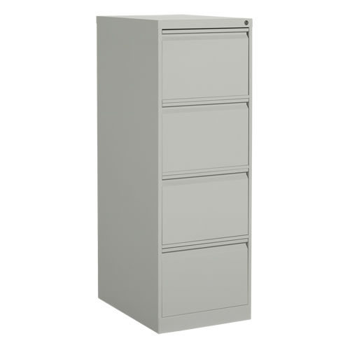 Vertical Filing Cabinet, Steel, 4 Drawers, 18-1/7" W x 25" D x 52" H, Grey Par Equipment