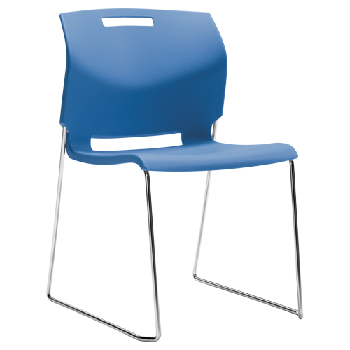 Chaise, Plastique, Hauteur 32-1/2", Capacit&eacute; 300 lb, Bleu Par Equipment