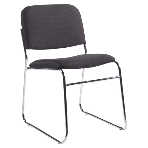 Armless Chair, Fabric, 30" High, 200 lbs. Capacity, Black Par Equipment