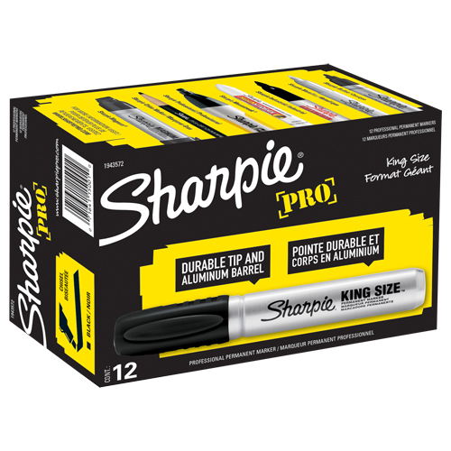 Marqueur permanent King Size, Ciseau, Noir Par Equipment