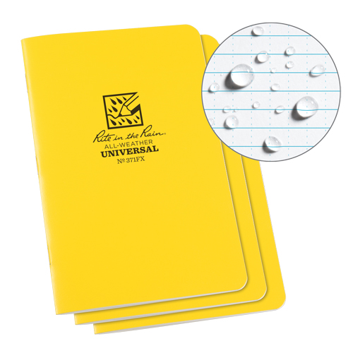 Carnet tout temps, Couverture souple, Jaune, 48 Pages, 4-5/8" , 7"  Par Equipment