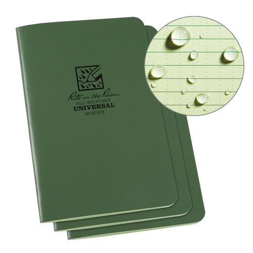 Carnet de notes, Couverture souple, Vert, 48 Pages, 4-5/8" , 7"  Par Equipment