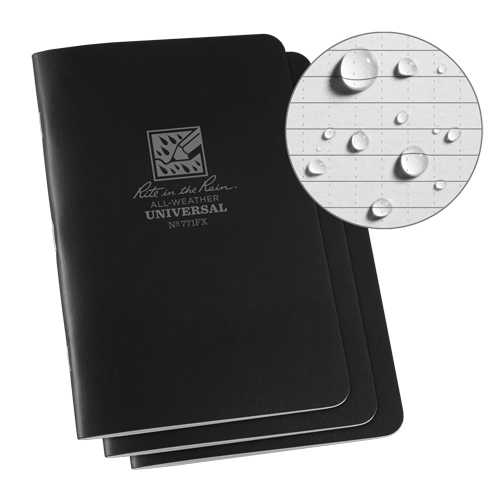 Carnet tout temps, Couverture souple, Noir, 48 Pages, 4-5/8" , 7"  Par Equipment
