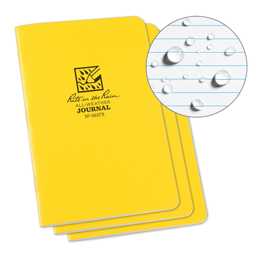 Carnet de notes, Couverture souple, Jaune, 48 Pages, 4-5/8" , 7"  Par Equipment
