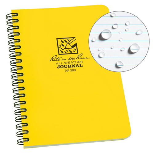 Carnet de notes de poche &agrave; spirale lat&eacute;rale, Couverture souple, Jaune, 64 Pages, 4-5/8" , 7"  Par Equipment