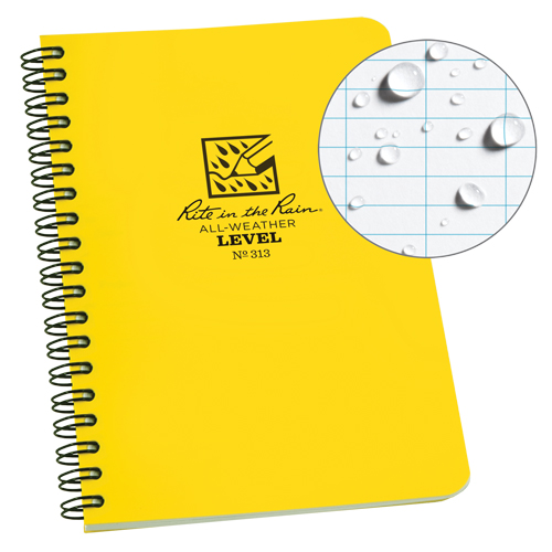 Carnet de notes de poche &agrave; spirale lat&eacute;rale, Couverture souple, Jaune, 64 Pages, 4-5/8" , 7"  Par Equipment