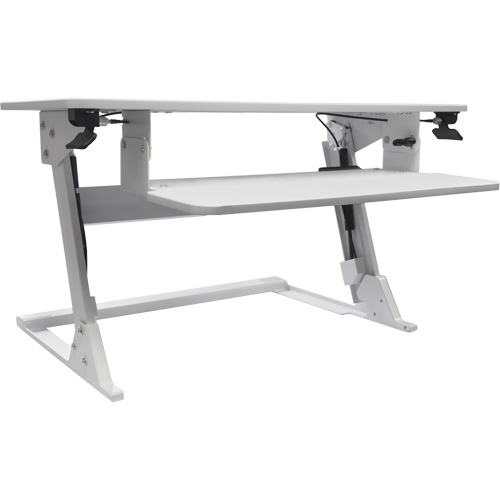 Goya Sit-Stand Workstation, Desktop Unit, 21" H x 35-2/5" W x 24" D, White Par Equipment