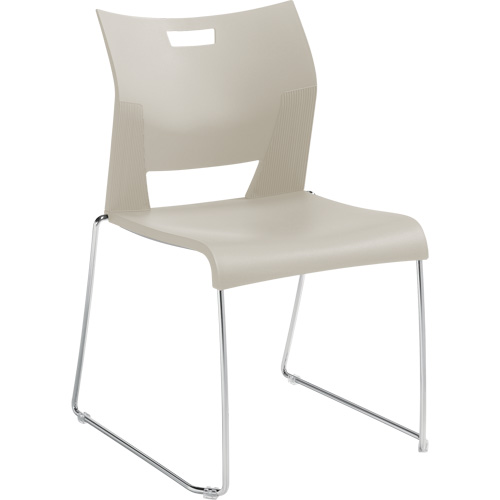 Chaise de formation sans bras Duet, Plastique, Hauteur 33-1/4", Capacit&eacute; 350 lb, Blanc Par Equipment