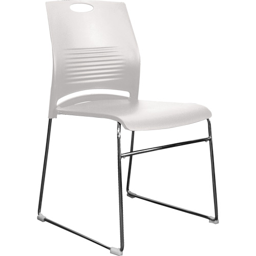 Chaises empilables s&eacute;rie Activ, Plastique, Hauteur 23", Capacit&eacute; 275 lb, Blanc Par Equipment