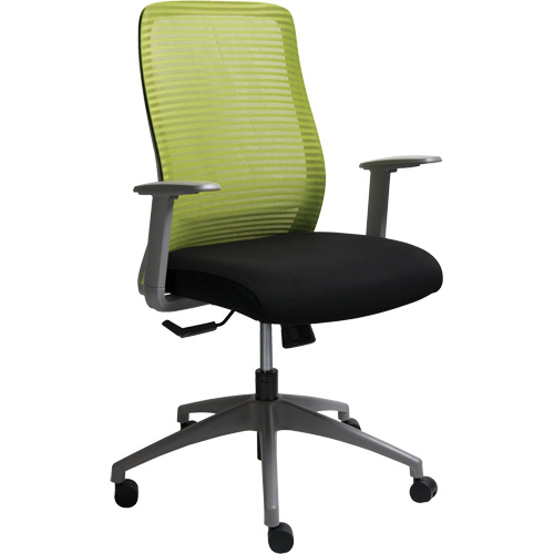 Chaise de bureau ajustable s&eacute;rie Era, Tissu/Mailles, Vert, Capacit&eacute; 275 lb Par Equipment