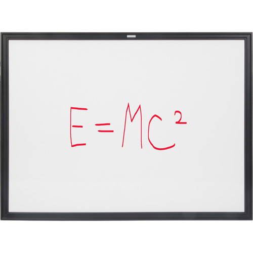 Black MDF Frame Whiteboard, Dry-Erase/Magnetic, 48" W x 36" H Par Equipment