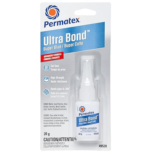 Ultra Bond Fast Drying Super Glue Adhesive, 20 g, Bottle, Clear Par Equipment