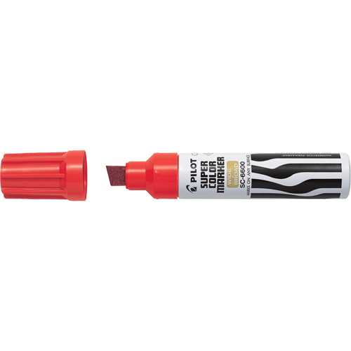 Super Colour Jumbo Permanent Marker, Red, Chisel Tip Par Equipment