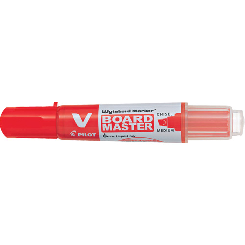 Vboard Master White Board Marker, Red, Chisel Tip Par Equipment