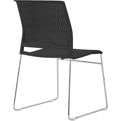 Stacking Chairs, Polypropylene, 32-3/8" High, 250 lbs. Capacity, Black Par Equipment