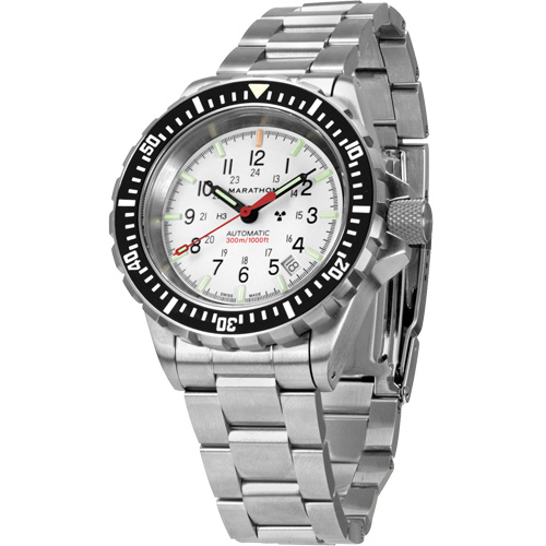 Arctic Edition Large Diver's Automatic GSAR Watch with Stainless Steel Bracelet, Digital, Battery Operated, 41 mm, Silver Par Equipment