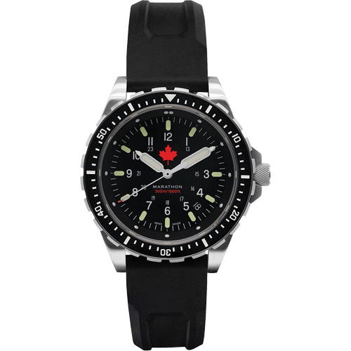 Red Maple Jumbo Diver's Quartz Watch, Digital, Battery Operated, 46 mm, Black Par Equipment