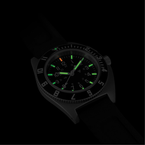 Steel Navigator Watch on 3-Piece Rubber Strap Kit, Digital, Battery Operated, 41 mm, Black Par Equipment