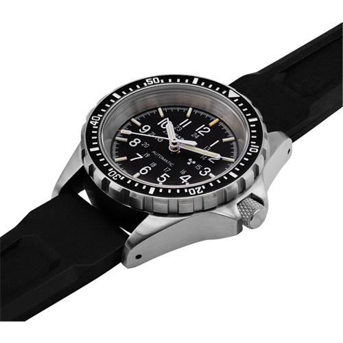 Jumbo Diver/Pilot's Automatic Chronograph Watch, Digital, Battery Operated, 46 mm, Black Par Equipment