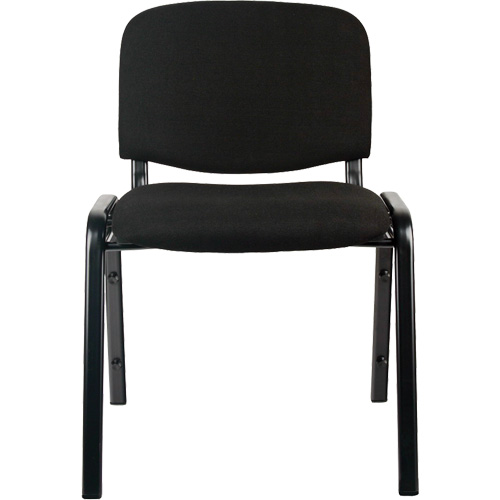 Chaises empilables, Tissu, Hauteur 32", Capacit&eacute; 250 lb, Noir Par Equipment