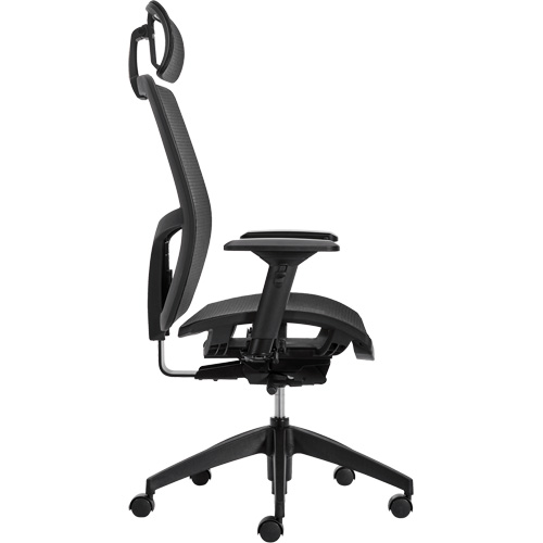 Format+ High-Back Weight-Sensing Synchro-Tilter with Headrest, Mesh, Black, 300 lbs. Capacity Par Equipment