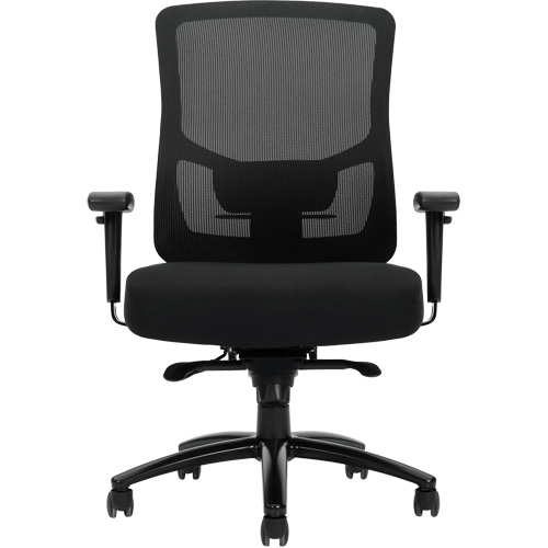 Chaise &agrave; dossier haut avec m&eacute;canisme &agrave; basculement synchronis&eacute; robuste Raven 400, Mailles, Noir, Capacit&eacute; 400 lb Par Equipment