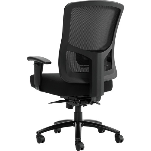 Chaise &agrave; dossier haut avec m&eacute;canisme &agrave; basculement synchronis&eacute; robuste Raven 400, Mailles, Noir, Capacit&eacute; 400 lb Par Equipment