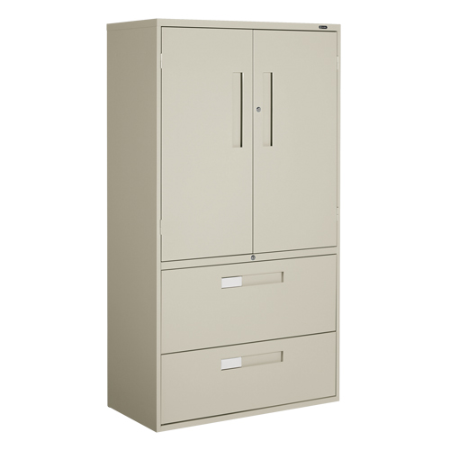 Multi-Stor Cabinet, Steel, 3 Shelves, 65-1/4" H x 36" W x 18" D, Beige Par Equipment