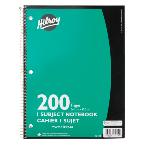 1 Subject Spiral Notebook Par Equipment