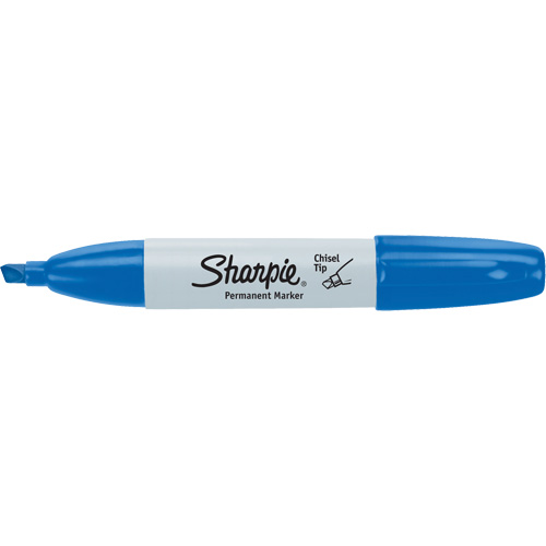 Marqueur permanent, Bleu, Pointe Ciseau Par Equipment