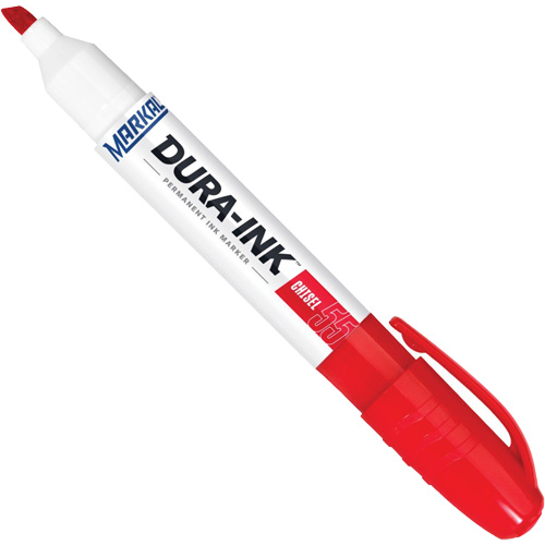 Marqueur Dura-Ink no 55, Rouge, Pointe Ciseau Par Equipment
