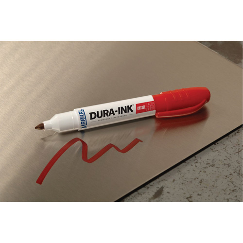 Marqueur Dura-Ink no 55, Rouge, Pointe Ciseau Par Equipment