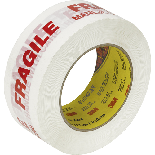 Ruban d'emballage Scotch 3771 avec message, Adh&eacute;sif Thermofusible, 2 mils, 48 mm (1-22/25") x 100 m (328') Par Equipment