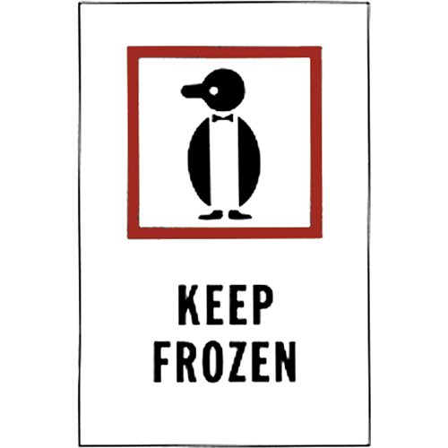 "Keep Frozen" Special Handling Labels, 6" L x 4" W, Red on White Par Equipment
