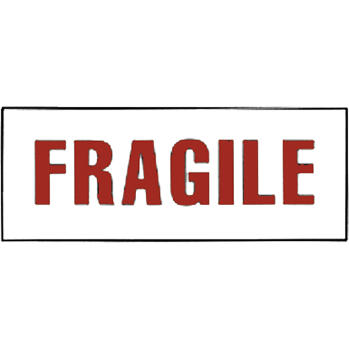 "Fragile" Special Handling Labels, 6" L x 2" W, Red on White Par Equipment