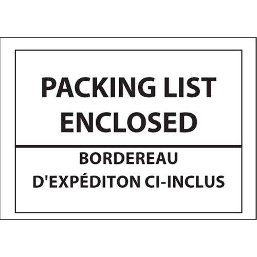 Pochettes pour bordereau d'exp&eacute;dition, 4" lo x 5" la, Style Insertion par l'arri&egrave;re Par Equipment