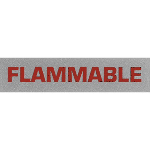 &eacute;tiquettes pour traitement sp&eacute;cial Flammable, 5" lo x 2" la, Noir/rouge Par Equipment