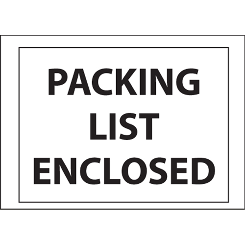 Packing List Envelopes, 4" L x 5" W, Backloading Style Par Equipment