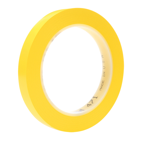 Ruban en vinyle 471, 38 mm (1-1/2") la x 32,9 m (108') lo, 5,3 mils, Jaune Par Equipment