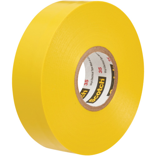 Scotch&reg; 35 Colour Coded Tape, 12.7 mm (1/2") x 6.1 m (20'), Yellow, 7 mils Par Equipment