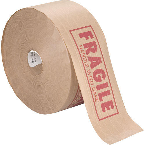 Pre-Printed Gummed Tapes, 76 mm (3") x 137 m (449.475'), Kraft Par Equipment
