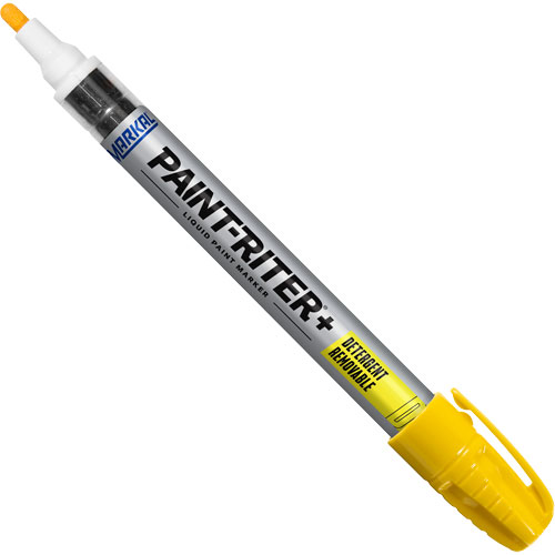Paint-Riter&reg;+ Detergent Removable Paint Marker, Liquid, Yellow Par Equipment