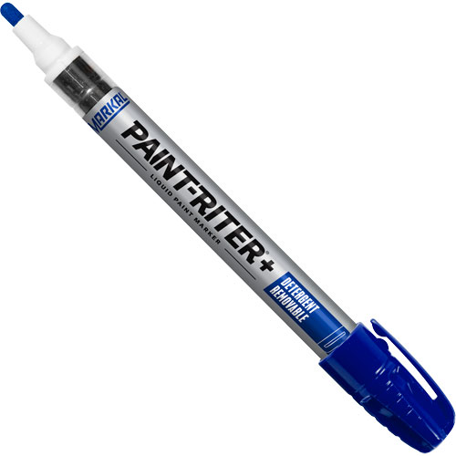 Paint-Riter&reg;+ Detergent Removable Paint Marker, Liquid, Blue Par Equipment