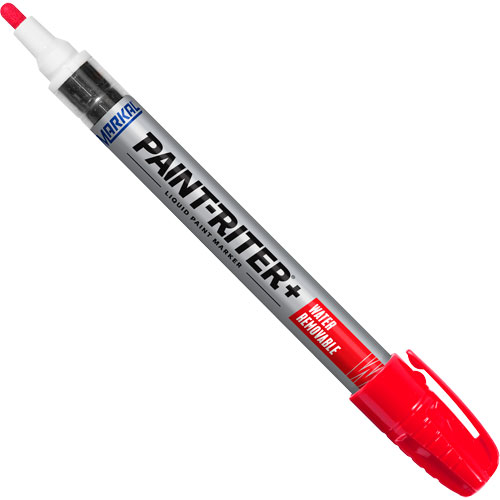 Paint-Riter&reg;+ Water Removable Paint Marker, Liquid, Red Par Equipment