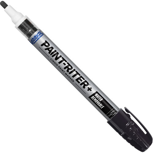 Paint-Riter&reg;+ Water Removable Paint Marker, Liquid, Black Par Equipment