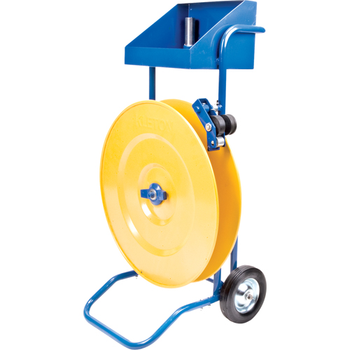 Strapping Dispenser, Polyester/Steel/Polypropylene Straps, 16"/8" Core Dia., 3"/8"/6" Roll Width Par Equipment