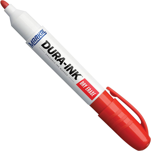 Dura-Ink&reg; Dry Erase Ink Markers, Red, Bullet Tip Par Equipment