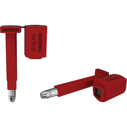 High Security Locktainer Security Seals, 3-1/4", Metal, Bolt Seal Par Equipment