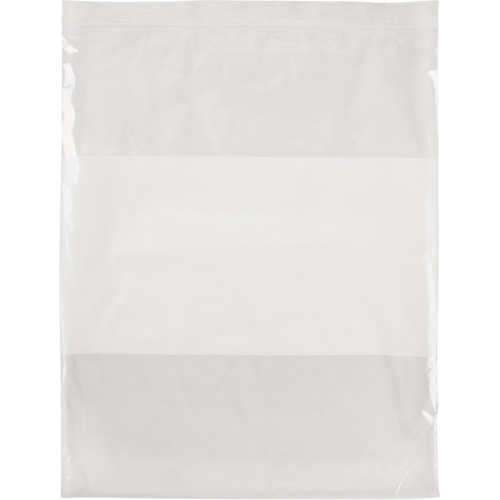 White Block Poly Bags, Reclosable, 15" x 12", 2 mils Par Equipment