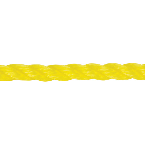 Corde jaune tress&eacute;e 3/8", Polypropyl&egrave;ne, 630' Par Equipment